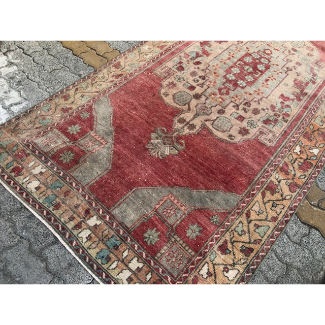 1960s Oushak Handmade Naturel Wool and Wool Rug For Sale - Image 5 of 11