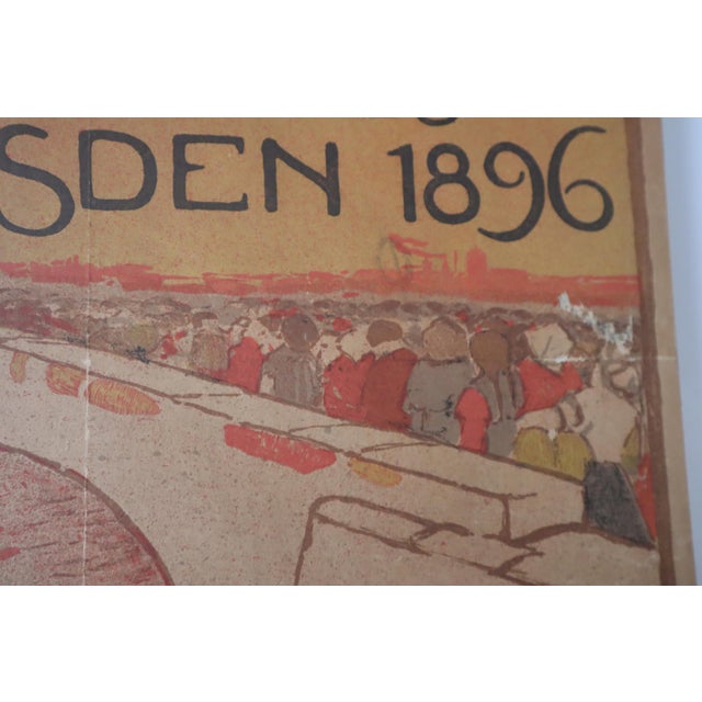 Art Nouveau Exhibition Poster of Saxony by Otto Fischer, Dresden, 1896 For Sale - Image 14 of 18