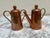 Rustic earthy copper cream and sugar vessels with brass handles and naturally aged patina. Hand crafted and unusual set...