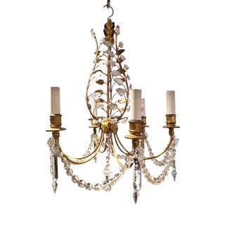Small Vintage French Chandelier, 1960s For Sale