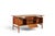 A sculptural Model 75 writing desk designed by Gunni Omann for Omann Jun in the 1950s, with a drop-down door front in...