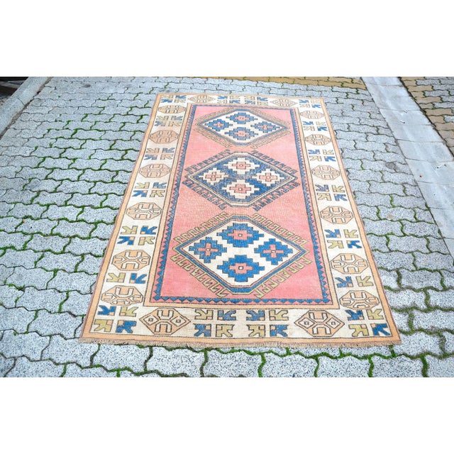 1960s Vintage Turkish Handmade Rug For Sale - Image 11 of 11