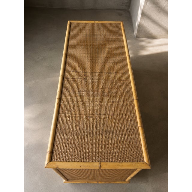 Chest of Drawers in Bamboo and Woven Rattan from Dal Vera, 1970 For Sale - Image 4 of 6
