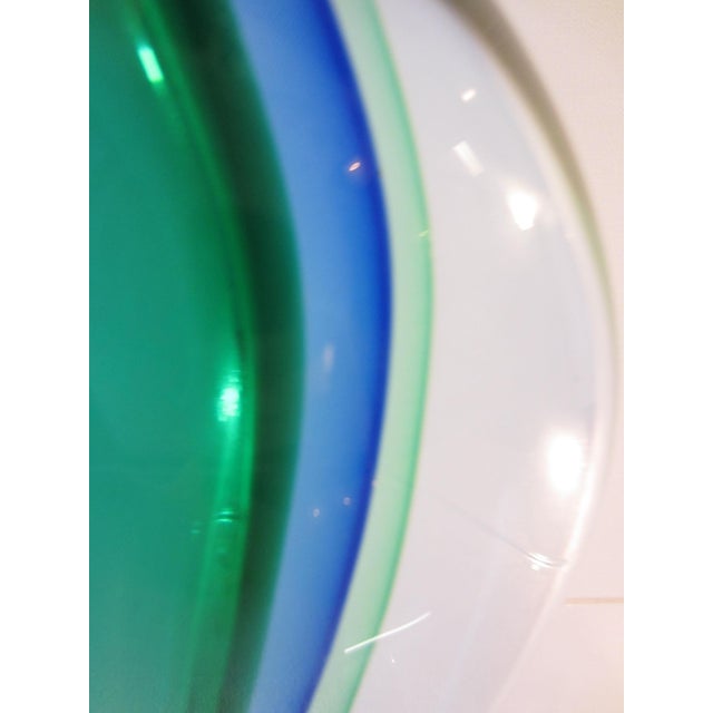 2000 - 2009 Sommerso Murano Glass Vase in Blue and Green, 1990s For Sale - Image 5 of 9