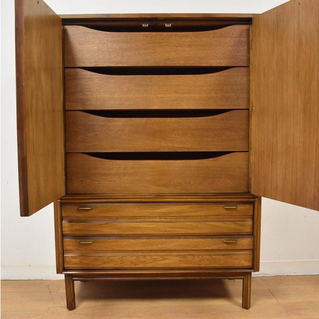 MidCentury Cane Door Armoire Chairish