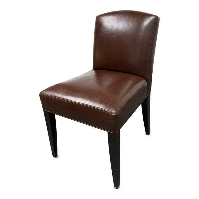 Marco Furniture Leather Side Chair For Sale