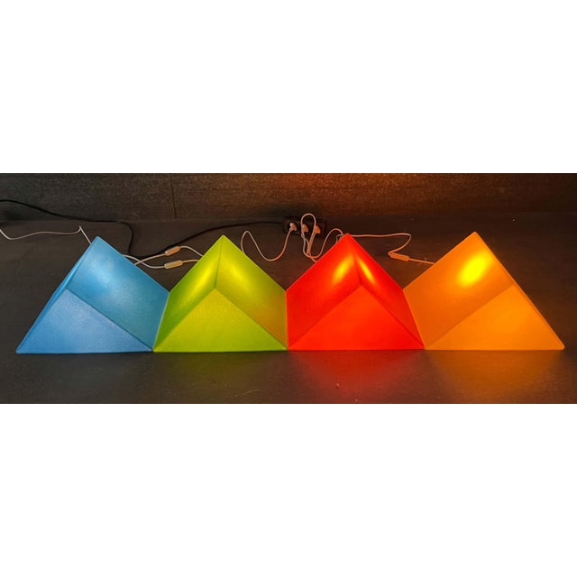 Postmodern Blue Prism Shape Floor or Table Lamp from Heico, 1980s For Sale - Image 17 of 18