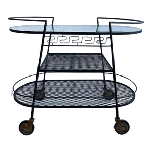 Bar Cart Iron and Glass