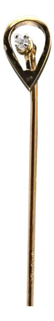 The Kenner: Yellow Gold Mid Century Lapel or Stick Pin