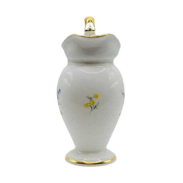 Ceramic Antique Meissen Gilded Floral Porcelain Creamer For Sale - Image 7 of 7