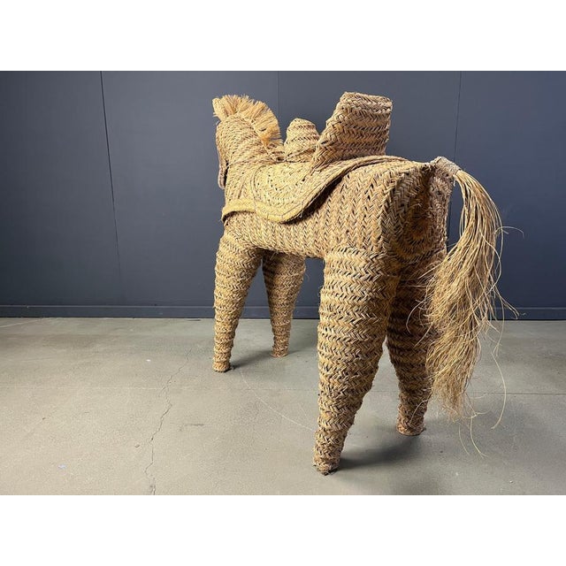 Vintage Spanish Life Size Straw Pony, 1960s For Sale - Image 12 of 15