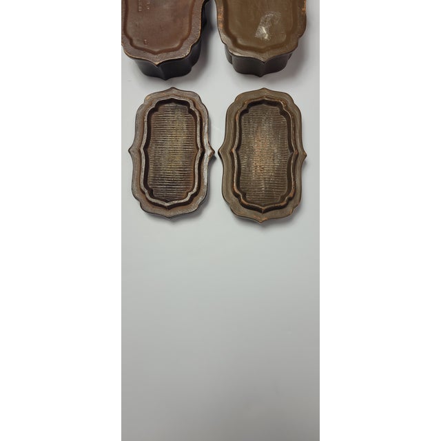 Pair Early 1900s W.S.& S Terra Cotta Ring Trinket Boxes Raised Zeus Motif Wilhelm Schiller and Sohn Match Box For Sale - Image 6 of 7