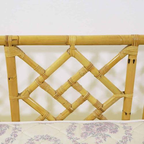 2000 - 2009 Woven Bamboo Sofa Bed with Double Pull-Out Mattress For Sale - Image 5 of 14
