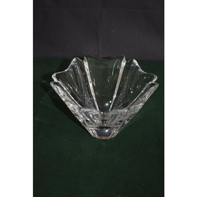 Orrefors Crystal Bowl Lars Hellsten Orion Heavy Sticker Signed For Sale - Image 12 of 15