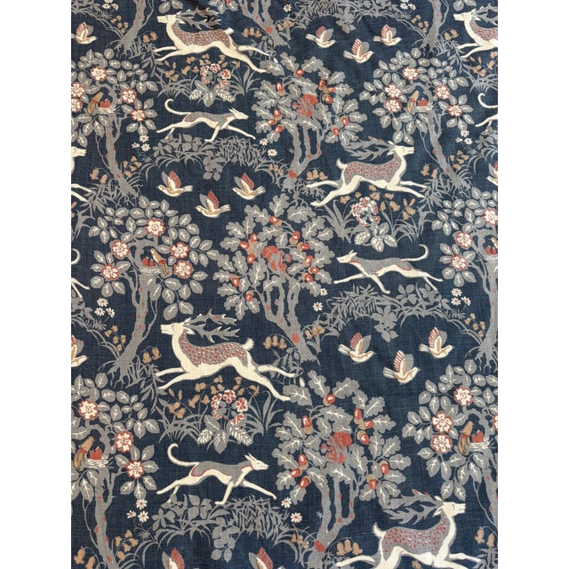 6t Yards of Le Jofa Tie Fleur Print fabric in Denim. Suggested retail price is $516 a yard. Mille Fleur Print is one of...