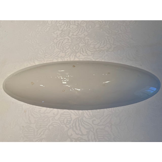 White 1950's Stamped Whittier Pottery Company Oval Serving Dish For Sale - Image 8 of 12