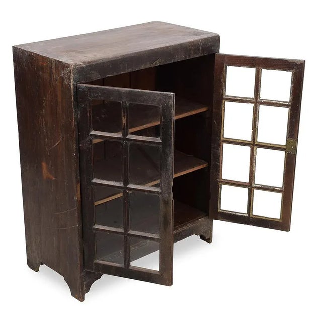 20th Century Vacuum Cabinet in Dark Wood For Sale - Image 3 of 9