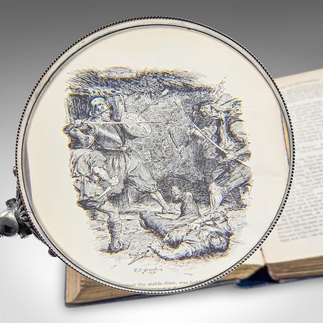 Antique Reader's Magnifying Glass, English, Silver Plate, Library Aid, Victorian For Sale - Image 6 of 10