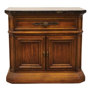 Unique Furniture Italian Neoclassical Tuscan Style 28" Cabinet Nightstand W. Granite Top 4137 For Sale