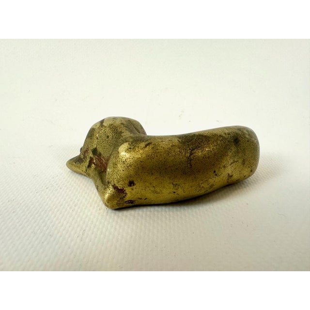 Art Deco Brass Sleeping Dog Figurine from Küster-Perry, 1930s For Sale - Image 4 of 7