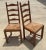French Country French Country Ladder Back Chairs With Rush Seats -A Pair For Sale - Image 3 of 8