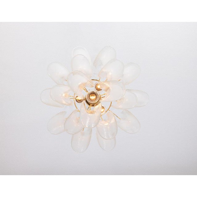 Large Murano Glass Petals Chandelier, 1980s For Sale - Image 11 of 18