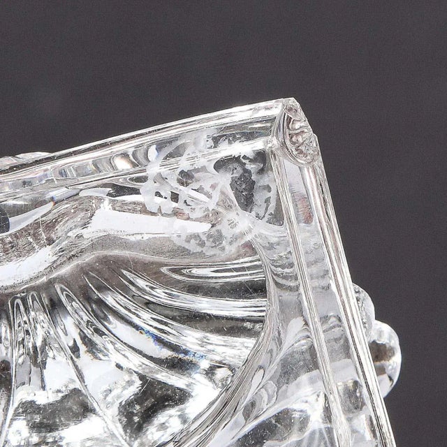 Modernist Signed Baccarat Translucent Crystal Scallop Place Holders - Set of 12 For Sale In New York - Image 6 of 13