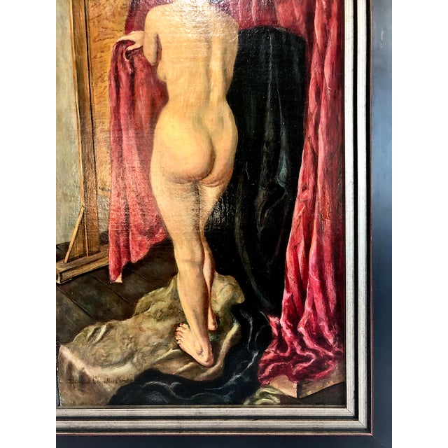 A Classic Female Nude Standing in the Artist’s Studio, by Howard Chandler Christy For Sale In San Francisco - Image 6 of 9