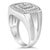 Haus of Brilliance 14K White Gold Men's Diamond Band Ring (1 cttw, H-I Color, SI1-SI2 Clarity) For Sale - Image 4 of 6