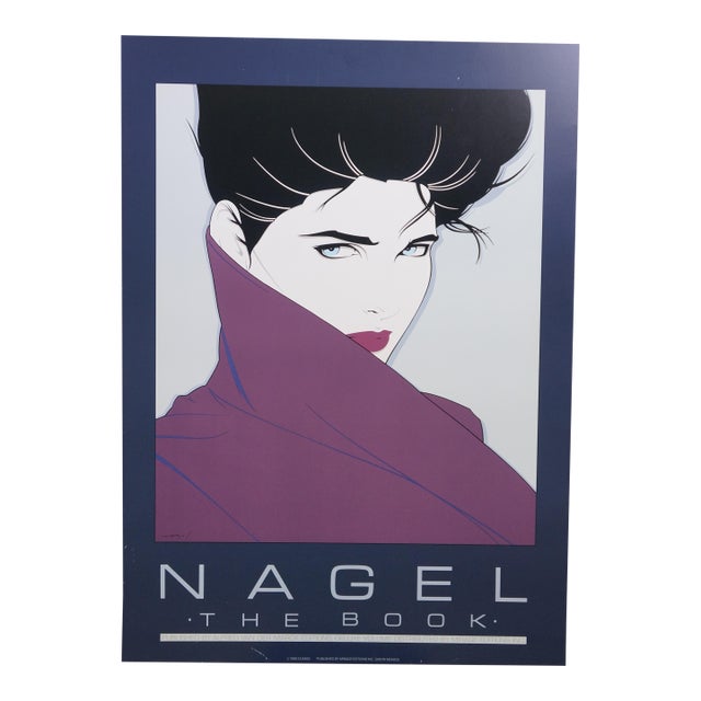 1985 Patrick Nagel the Book Original Pop Art Poster Print Dumas Mirage 36" For Sale