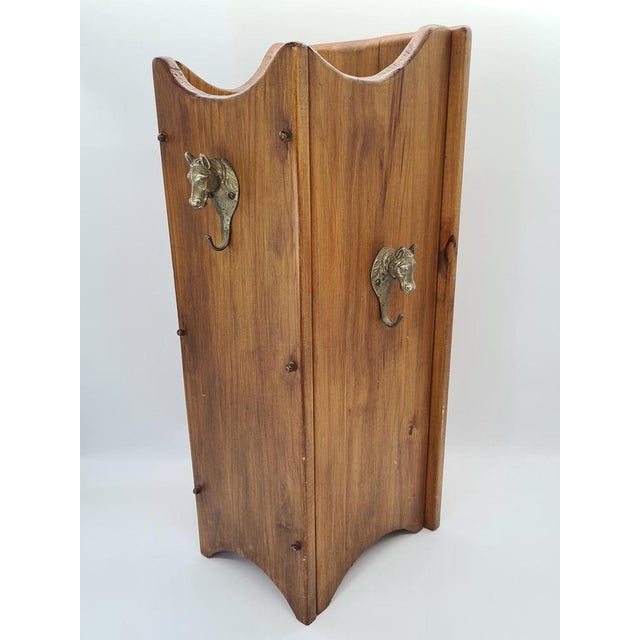 Brown Vintage Rustic Umbrella Stand, 1970s For Sale - Image 8 of 14