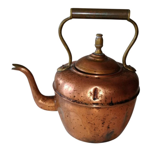 1920s Americana Copper Tea Kettle Chairish