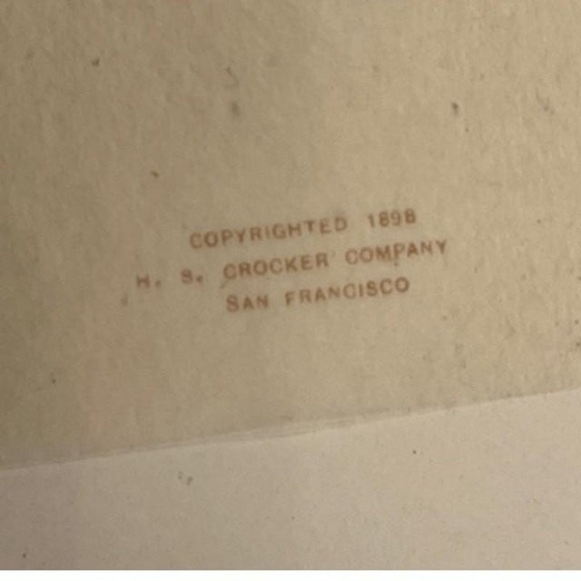 Yellow Antique 1900 H.S. Crocker Chinatown San Francisco Calendar Print Michaan's Prov For Sale - Image 8 of 8