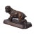Antique bronze dog paperweight sculpture, circa 1900. This antique bronze sculpture of a dog is signed on the bottom, but...