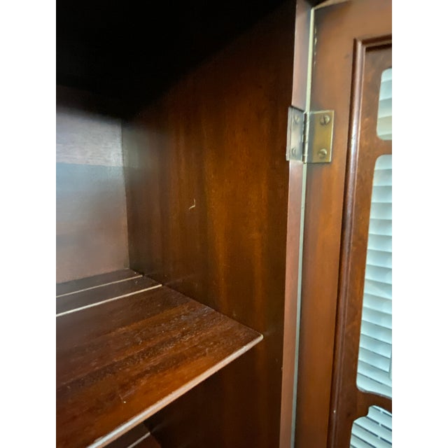 Vintage Brown Wood Versatile China Cabinet Display Cabinet Bookcase For Sale - Image 9 of 16