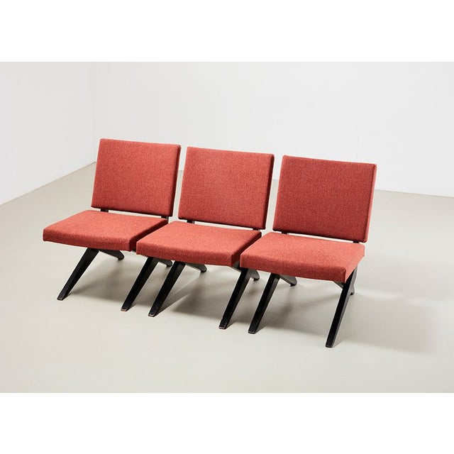 Scissor Easy Chairs Model Fb18 by Jan Van Grunsven for Pastoe, the Netherlands, 1955, Set of 3 For Sale - Image 5 of 11