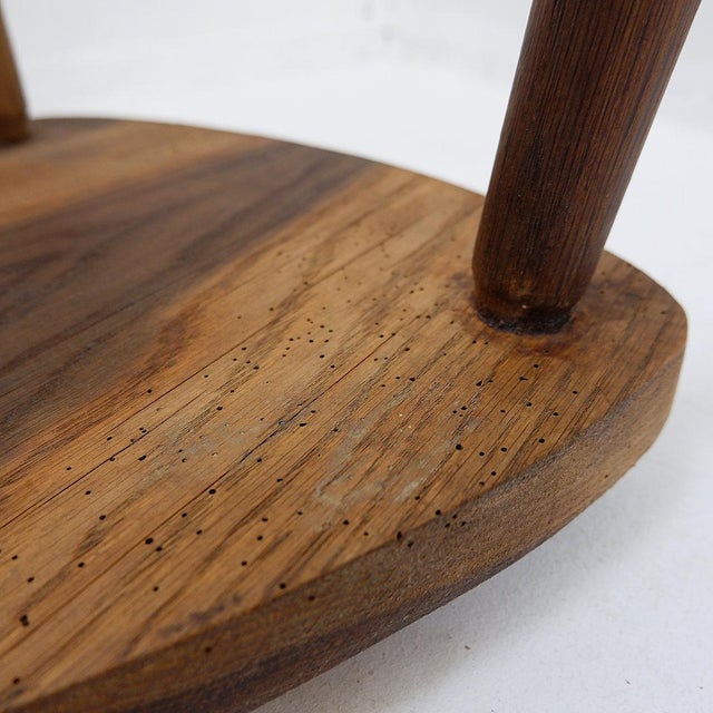 Rustic Tripod Stool with Triangular Seat, 1960s For Sale - Image 13 of 14