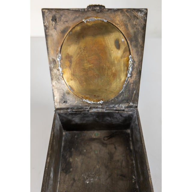 Early 20th Century Art Deco Silvered Bronze Dresser Box by Oscar Bach For Sale - Image 12 of 16