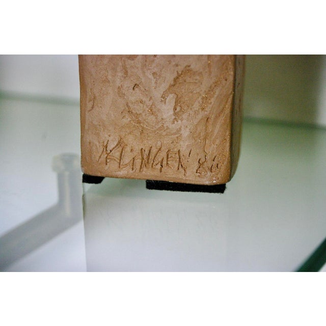 Ceramic Architectural Study in Terracotta by Alois Kaspar Klingen, 1984 For Sale - Image 7 of 9