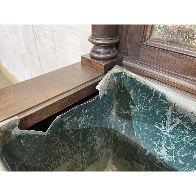Antique Oak Cloakroom with Planter, 1890s For Sale - Image 9 of 18