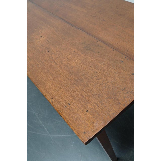 Large Antique 19th Century Dutch Rustic Farmhouse Teak Dining Table For Sale - Image 12 of 18