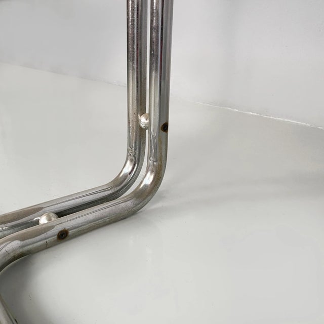 Italian Modern Dining Table in Smoked Glass and Steel, 1970s For Sale - Image 15 of 18