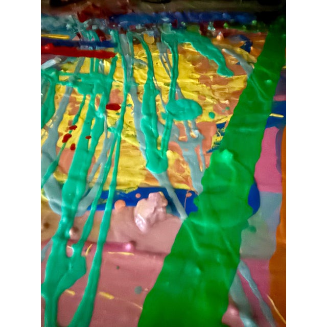 Edward Avedisian, Large Mod Abstract Expressionist Modernist Edward Avedisian Color Field Painting, c. 1979-1980's3 For Sale - Image 4 of 4