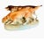 Large porcelain figurine of a pair of hunting dogs following a scent by Royal Dux Czechoslovakia. Subtle coloration,...