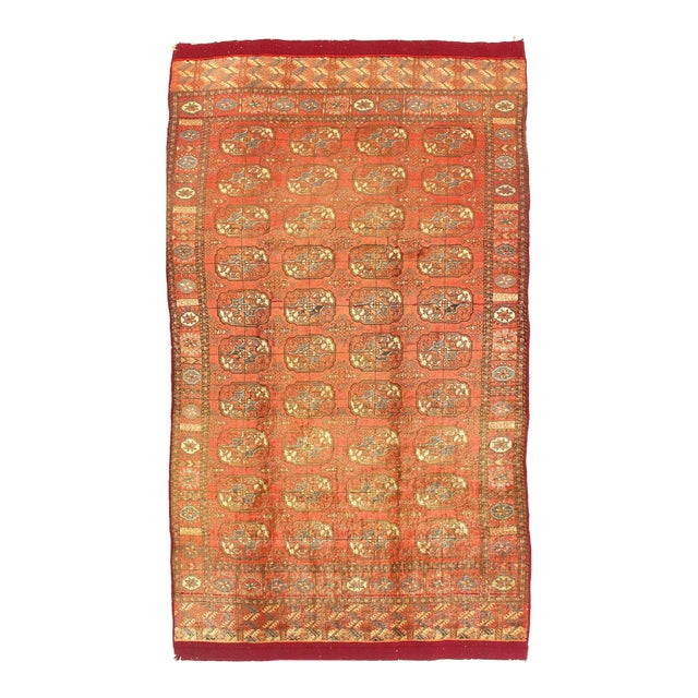 Pasargad DC Fine Hand Knotted Vintage Turkman Rug For Sale