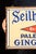 1930s porcelain advertising sign manufactured by L. D. Nelke Signs for Seilheimer Beverage Co., Inc. of Emerson, New...