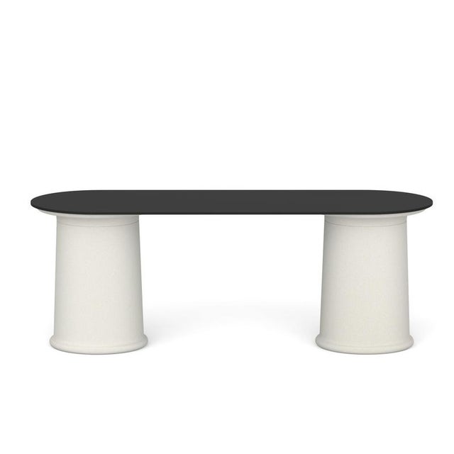Fat table 5141 in polyethylene by loope dimensions: d 195 x w 65 x h 71 cm. Materials: recycled polyethylene
