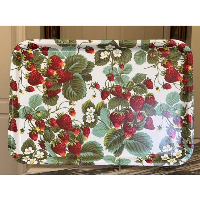 LastChance!Made in Italy Strawberry Motif Serving Tray For Sale - Image 4 of 10