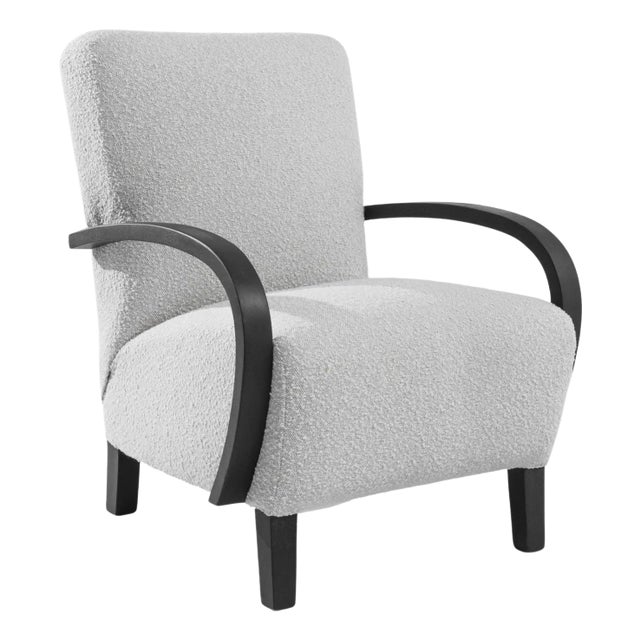 1950s Czech Wooden Armchair by J. Halabala For Sale