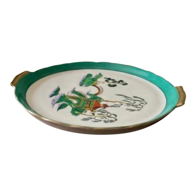 Vintage Noritake Japanese Porcelain Handpainted Plate For Sale